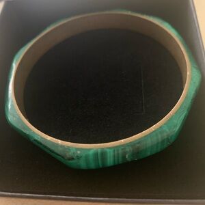 Green gemstone Bangle Bracelet